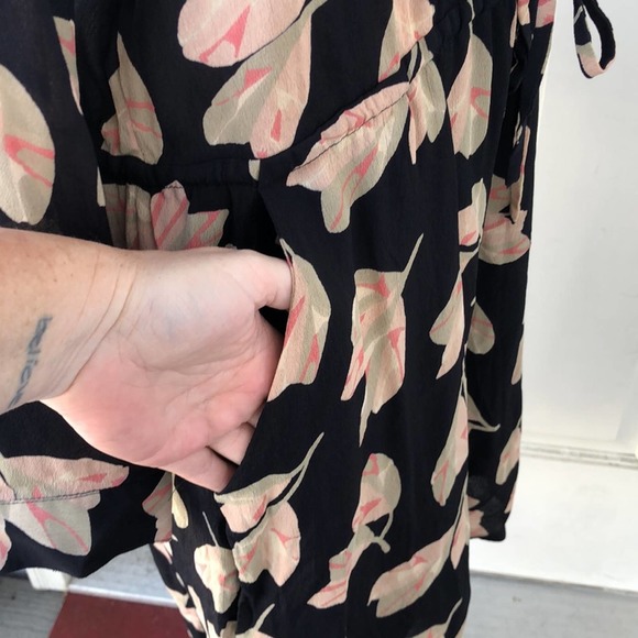 Lucky Brand Black and Pink Long Sleeve Shirt Dress - Picture 6 of 11